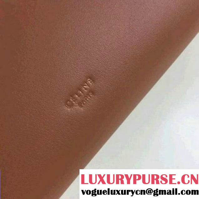 Celine Medium Sailor Bag With Studs In Brown Calfskin Spring 2016 (2A011-6041926 )