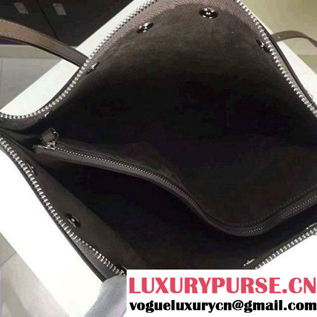 Celine Medium Sailor Bag With Studs In Grey Calfskin Spring 2016 (2A011-6041927 )