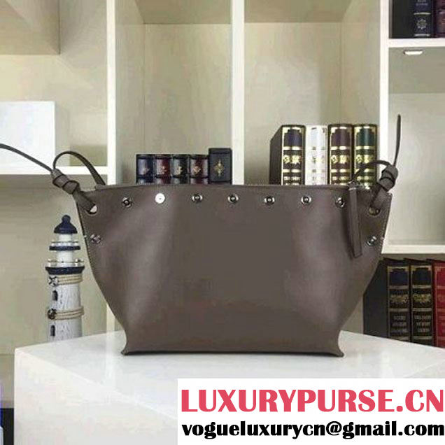 Celine Medium Sailor Bag With Studs In Grey Calfskin Spring 2016 (2A011-6041927 )