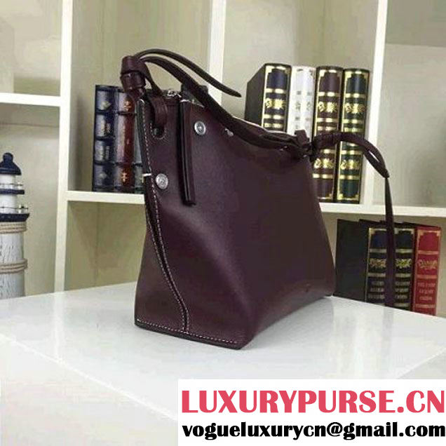 Celine Medium Sailor Bag With Studs In Burgundy Calfskin Spring 2016 (2A011-6041928 )