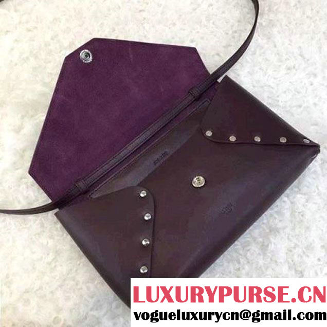 Celine Burgundy Smooth Calfskin Biker Evening Clutch On Strap Bag 2016 (1A021-6062113 )