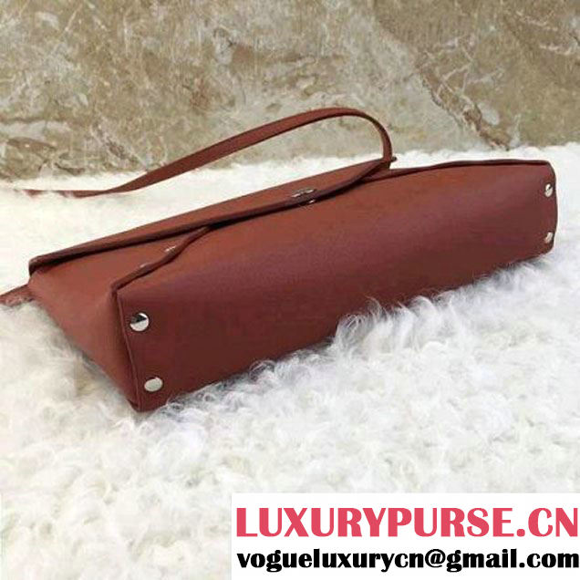 Celine Smooth Calfskin Biker Evening Clutch On Strap Bag Orange 2016 (1A021-6062114 )