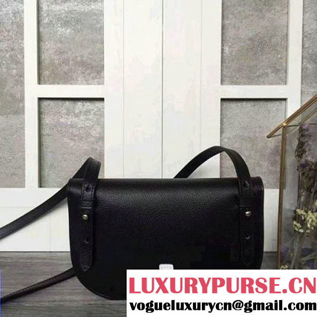 Celine Strap Clutch On Strap In Grained Calfskin Black/White 2016 (2A011-6091716 )