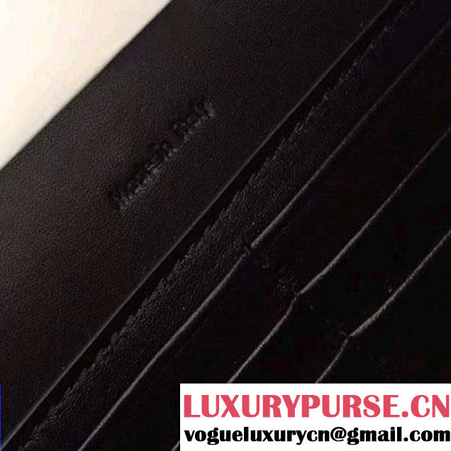 Celine Chain Clutch Bag In Black Suede Calfskin Fall 2016 (2A011-6112103 )