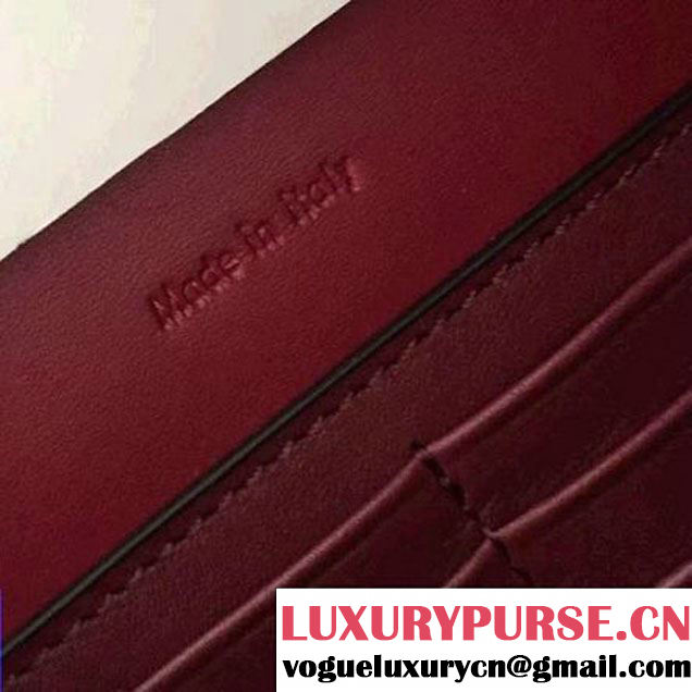 Celine Chain Clutch Bag In Burgundy Suede Calfskin Fall 2016 (2A011-6112104 )