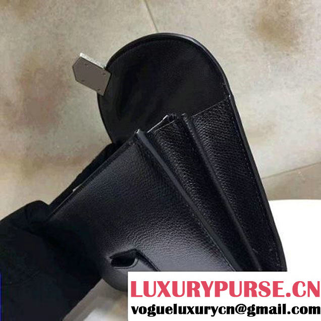 Celine Trotteur Clutch In Black Grained Calfskin 2017 (1A021-7032216 )