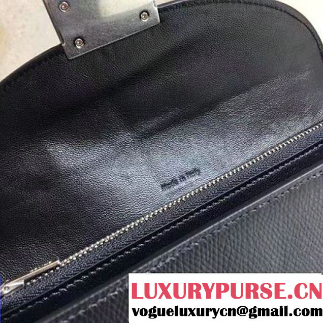 Celine Trotteur Clutch In Black Grained Calfskin 2017 (1A021-7032216 )