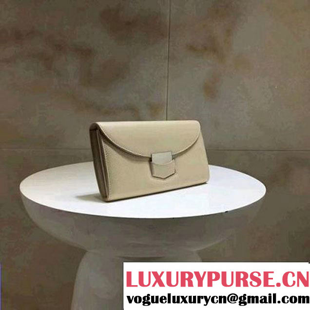 Celine Trotteur Clutch In Off-White Grained Calfskin 2017 (1A021-7040701 )