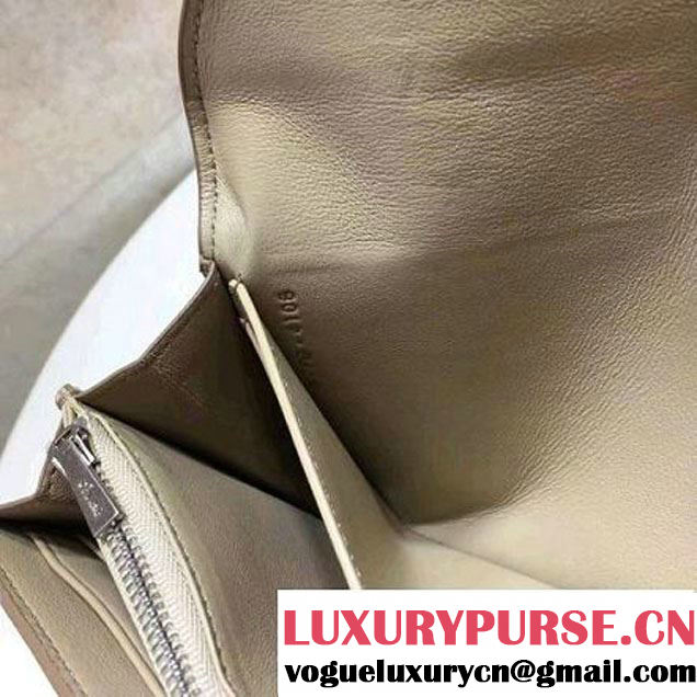 Celine Trotteur Clutch In Beige Grained Calfskin 2017 (1A021-7040702 )