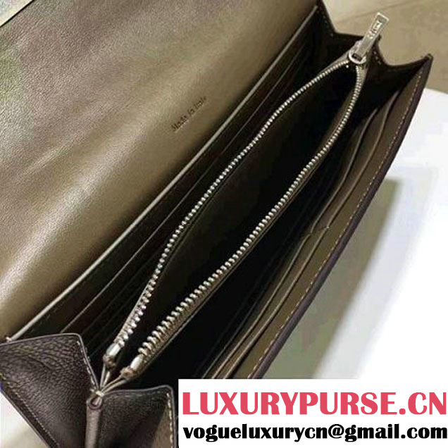 Celine Trotteur Clutch In Brown Grained Calfskin 2017 (1A021-7040703 )