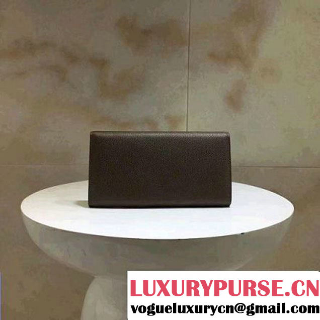 Celine Trotteur Clutch In Brown Grained Calfskin 2017 (1A021-7040703 )
