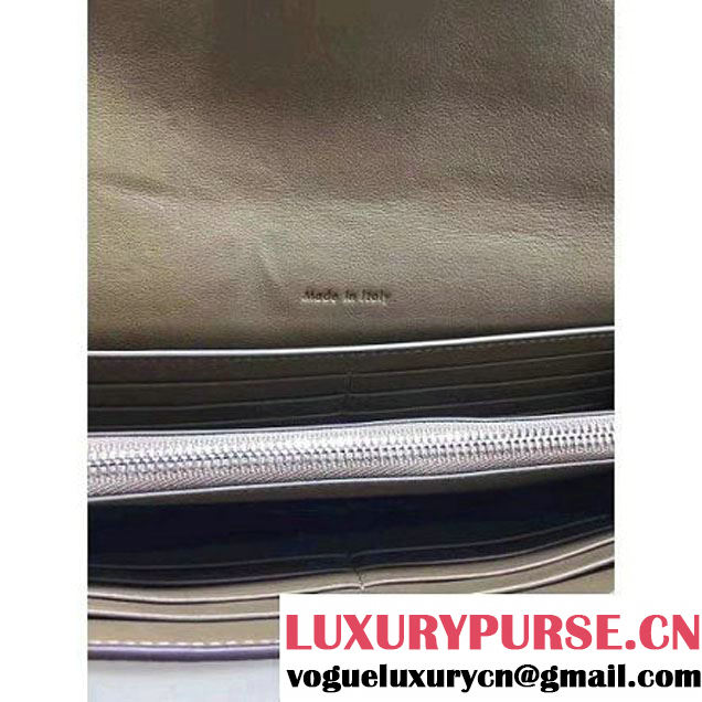 Celine Trotteur Clutch In Brown Grained Calfskin 2017 (1A021-7040703 )