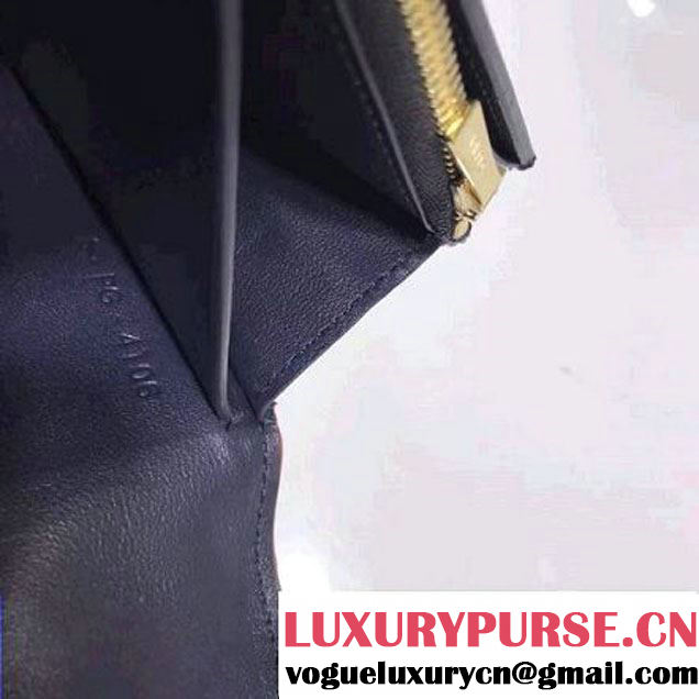 Celine Trotteur Clutch In Blue/Red Smooth Calfskin 2017 (1A021-7040704 )