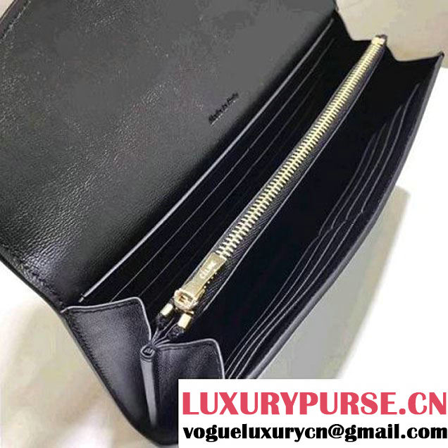 Celine Trotteur Clutch In Black Smooth Calfskin 2017 (1A021-7040705 )