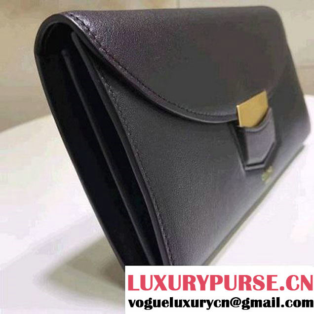 Celine Trotteur Clutch In Black Smooth Calfskin 2017 (1A021-7040705 )
