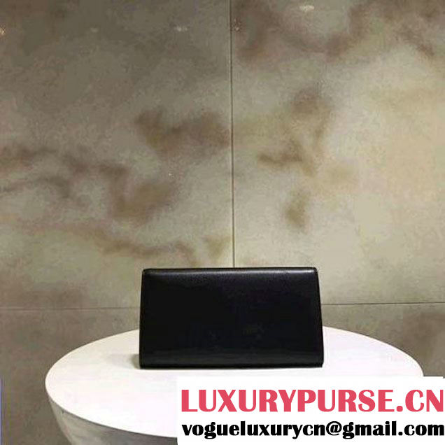 Celine Trotteur Clutch In Black Smooth Calfskin 2017 (1A021-7040705 )
