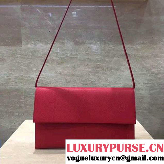 Celine Folded Clutch in Shiny Goatskin Red 2017 (1A021-7070318 )