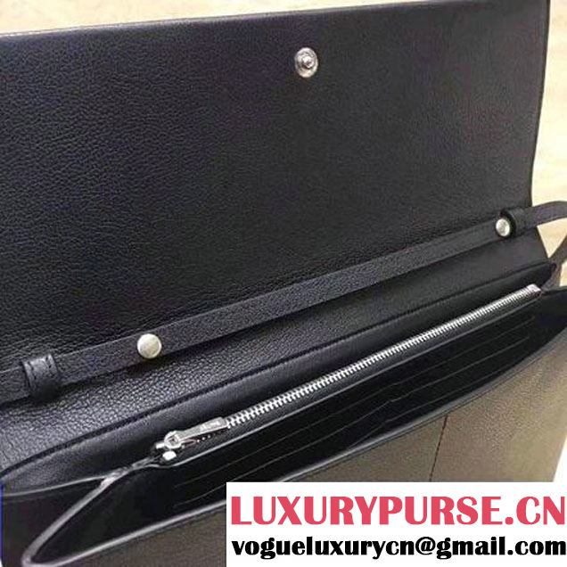 Celine Folded Clutch in Shiny Goatskin Black 2017 (1A021-7070320 )