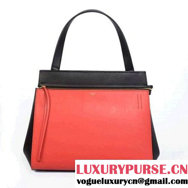 CELINE EDGE BAG MEDIUM IN CALFSKIN RED AND BLACK 4410 (SKU: #982658 ) (SKU: #982658 )