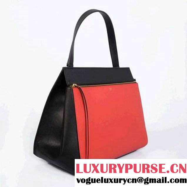 CELINE EDGE BAG MEDIUM IN CALFSKIN RED AND BLACK 4410 (SKU: #982658 ) (SKU: #982658 )