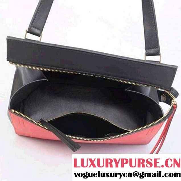 CELINE EDGE BAG MEDIUM IN CALFSKIN RED AND BLACK 4410 (SKU: #982658 ) (SKU: #982658 )