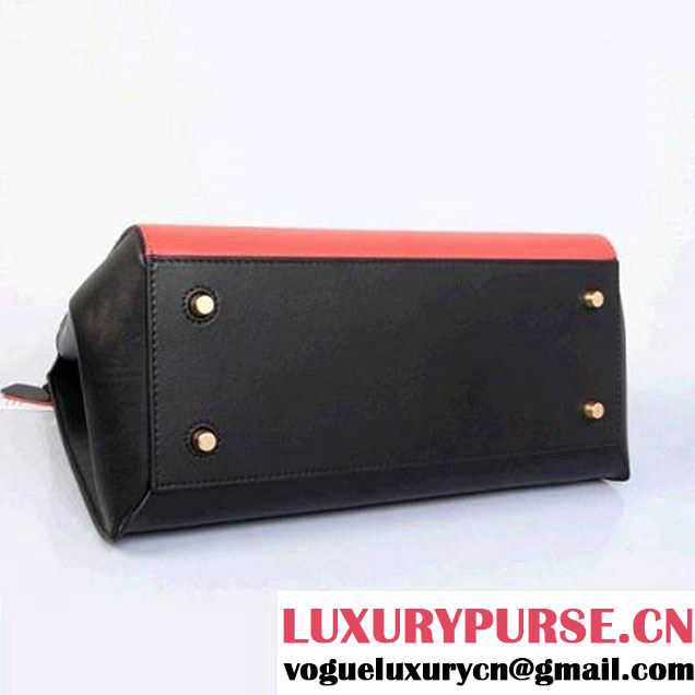 CELINE EDGE BAG MEDIUM IN CALFSKIN RED AND BLACK 4410 (SKU: #982658 ) (SKU: #982658 )