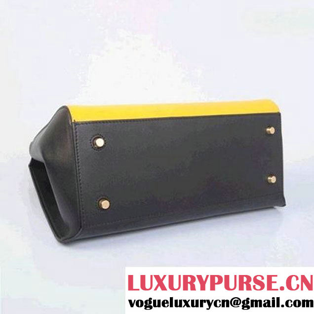 CELINE EDGE BAG MEDIUM IN CALFSKIN YELLOW AND BLACK 4410 (SKU: #554307 ) (SKU: #554307 )