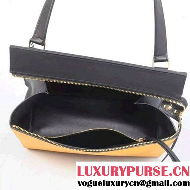 CELINE EDGE BAG MEDIUM IN CALFSKIN YELLOW AND BLACK 4410 (SKU: #554307 ) (SKU: #554307 )