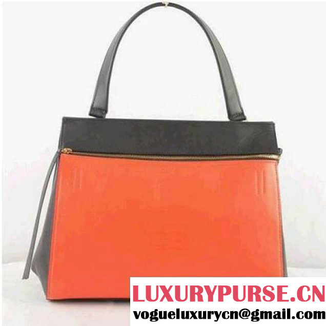 CELINE EDGE BAG MEDIUM IN CALFSKIN CHERRY AND BLACK 520 (SKU: #626549 ) (SKU: #626549 )