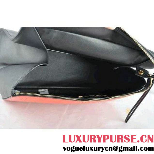CELINE EDGE BAG MEDIUM IN CALFSKIN CHERRY AND BLACK 520 (SKU: #626549 ) (SKU: #626549 )
