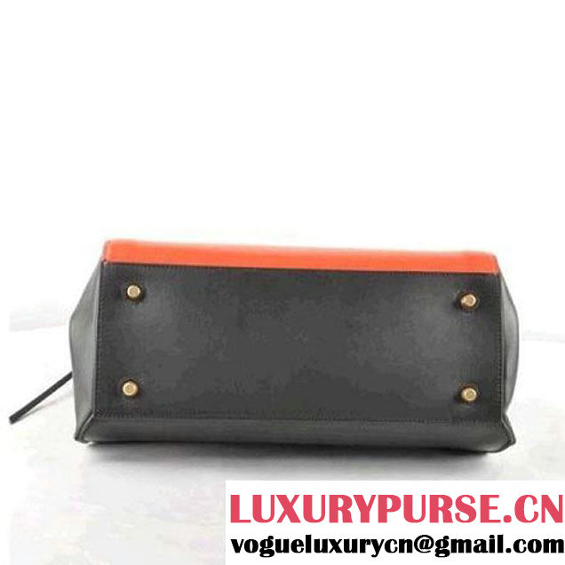 CELINE EDGE BAG MEDIUM IN CALFSKIN CHERRY AND BLACK 520 (SKU: #626549 ) (SKU: #626549 )