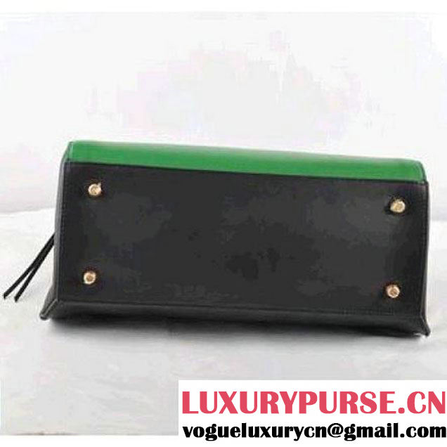 CELINE EDGE BAG MEDIUM IN CALFSKIN GREEN AND BLACK 520 (SKU: #401054 ) (SKU: #401054 )