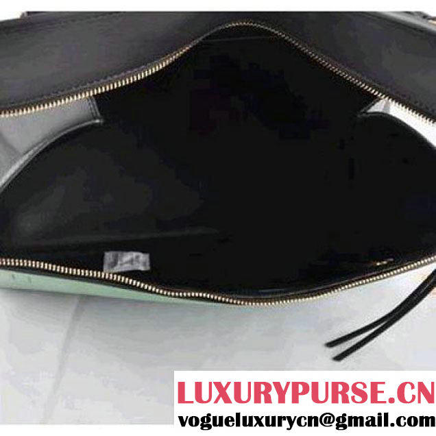 CELINE EDGE BAG MEDIUM IN CALFSKIN GREEN AND BLACK 520 (SKU: #401054 ) (SKU: #401054 )