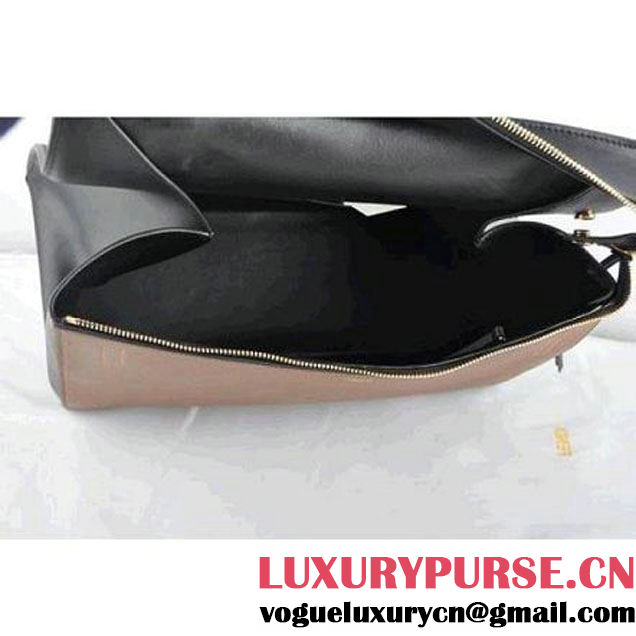 CELINE EDGE BAG MEDIUM IN CALFSKIN BROWN AND BLACK 520 (SKU: #232277 ) (SKU: #232277 )