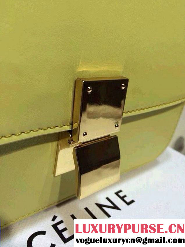 Celine Box Flap Bag Yellow
