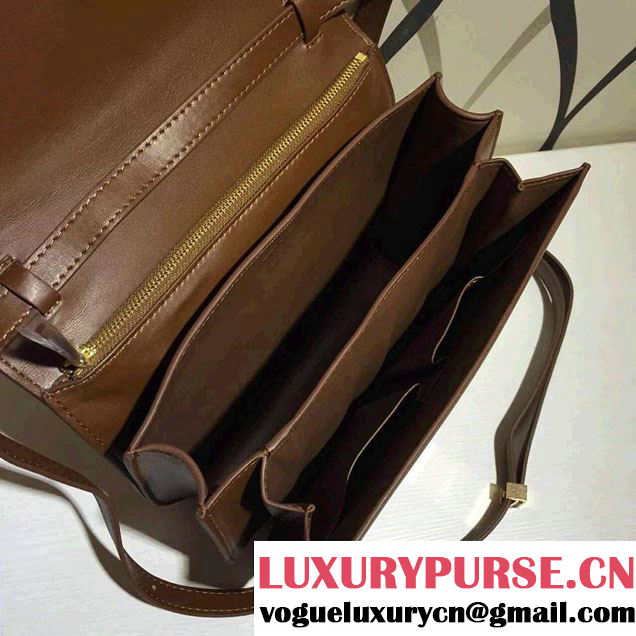 Celine Box Flap Bag Brown