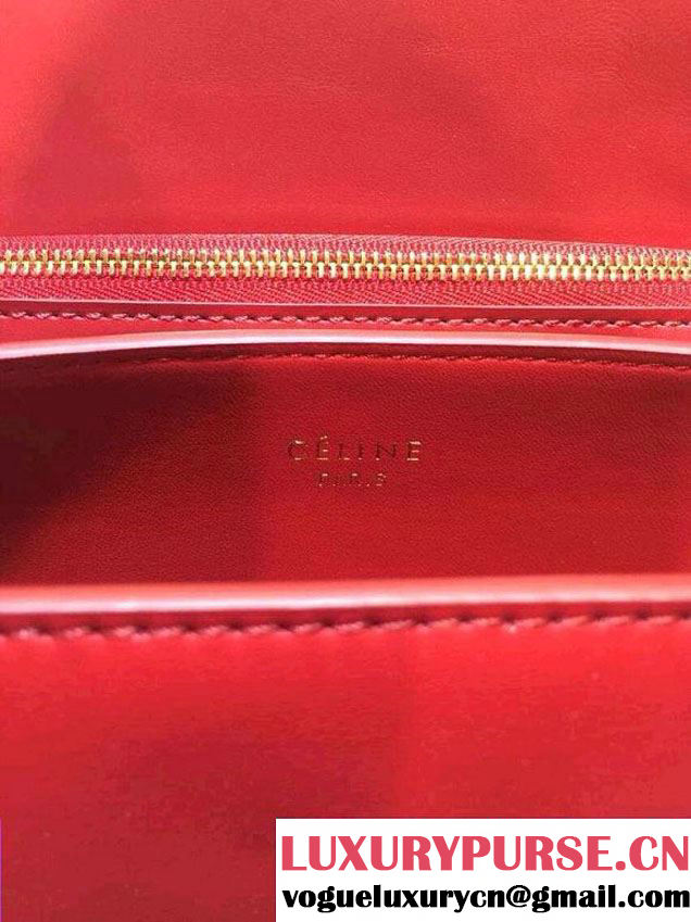 Celine Box Flap Bag Red