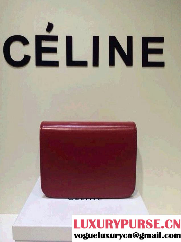 Celine Box Flap Bag Red
