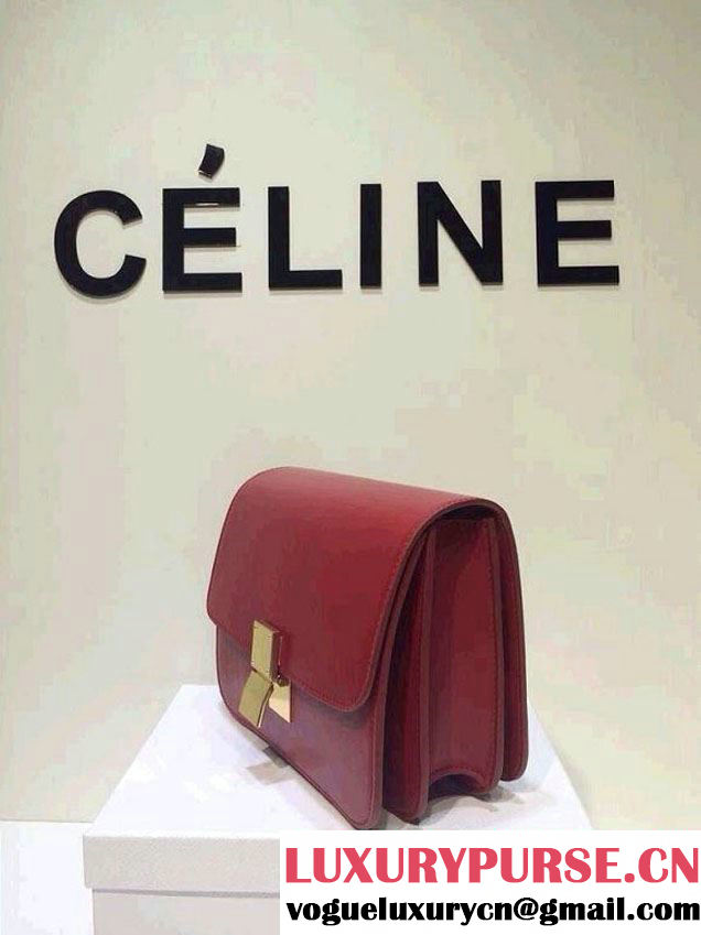 Celine Box Flap Bag Red