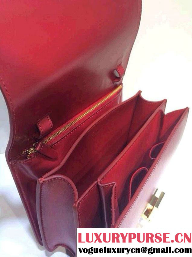 Celine Box Flap Bag Red