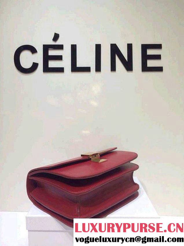 Celine Box Flap Bag Red