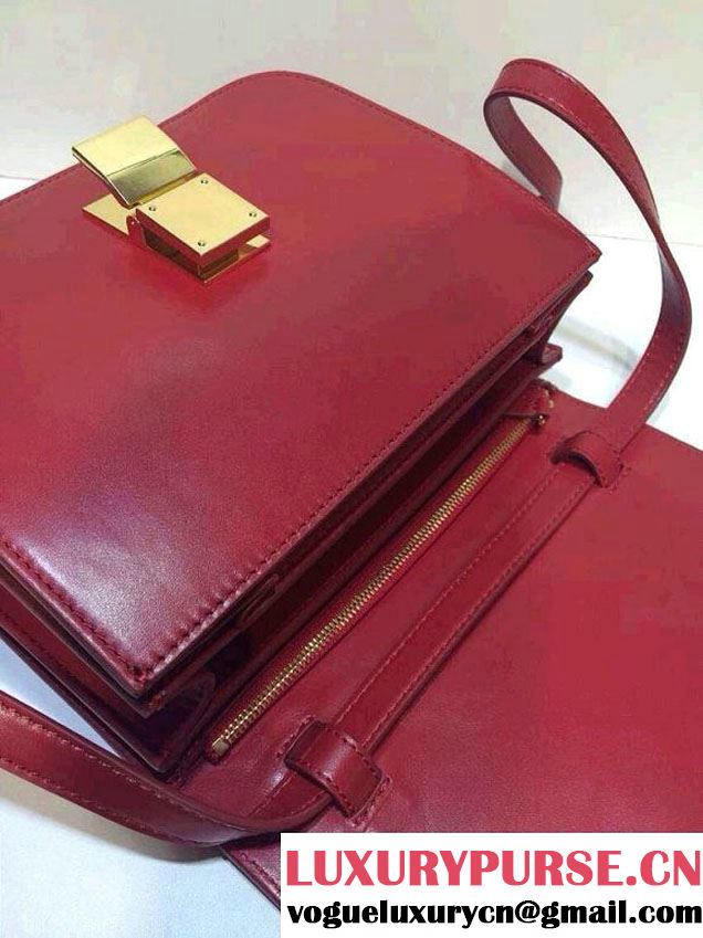 Celine Box Flap Bag Red