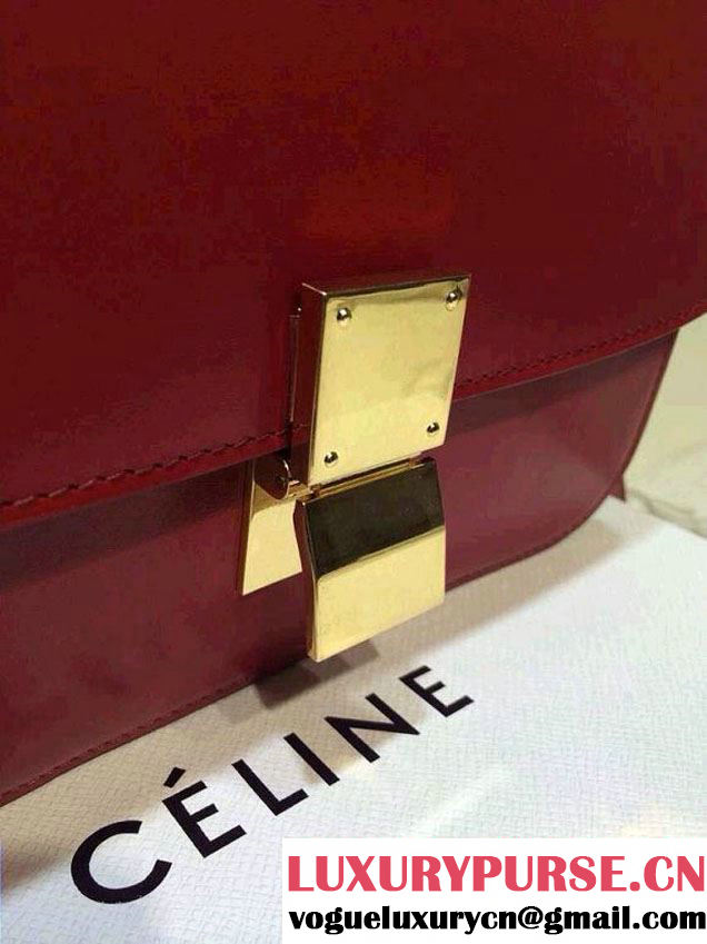 Celine Box Flap Bag Red