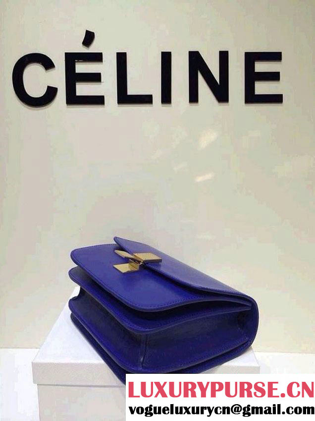 Celine Box Flap Bag Royal Blue