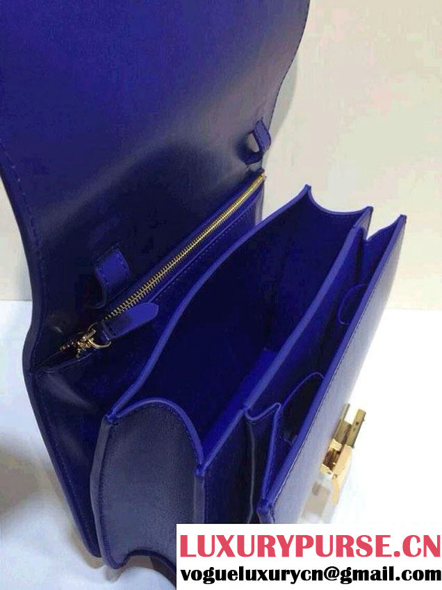 Celine Box Flap Bag Royal Blue