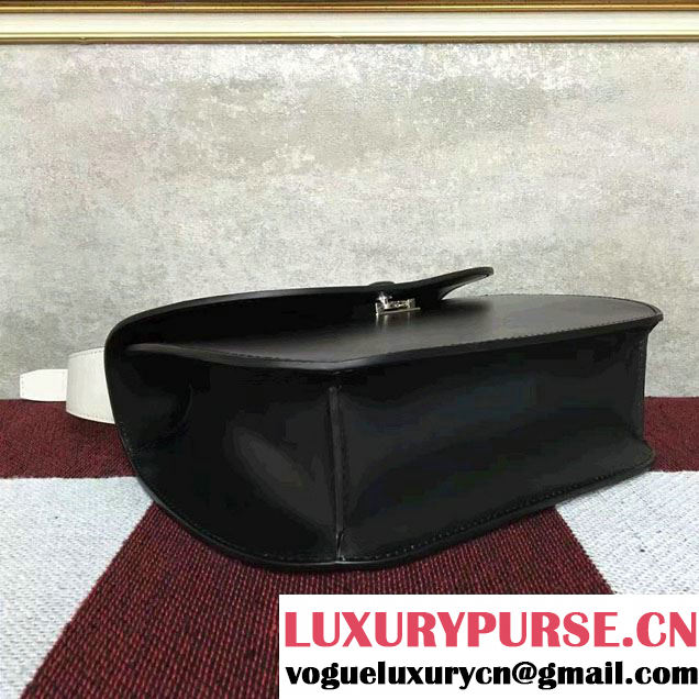 Celine Calfskin Small Round Box Shoulder Bag Black Winter 2016