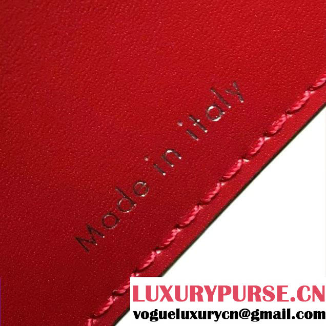 Celine Calfskin Small Round Box Shoulder Bag Red Winter 2016