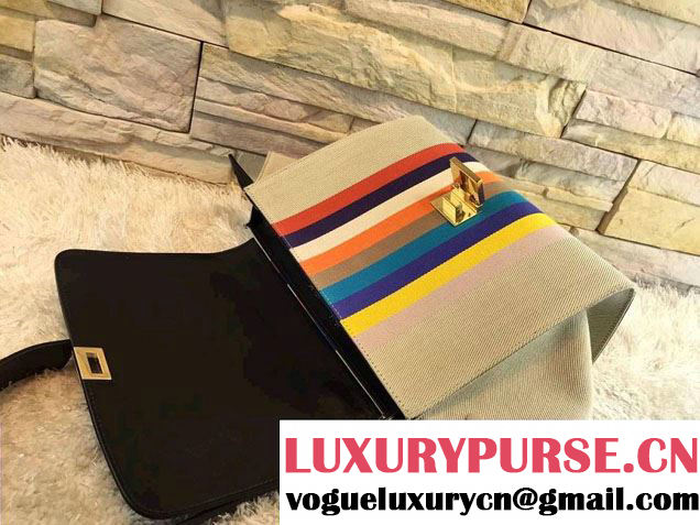 Celine Mini Trapeze Handbag in Multicolour Textile 2015