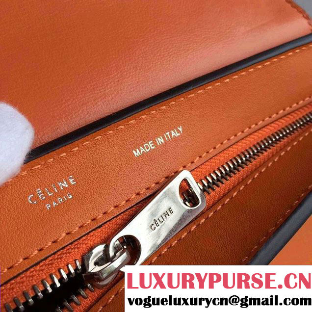 Celine Trapeze Small/Medium Tote Bag in Original Calfskin Leather Orange