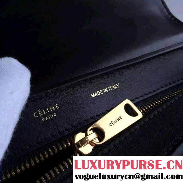 Celine Trapeze Small/Medium Tote Bag in Original Calfskin Leather Yellow/Black/Blue
